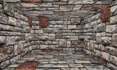 Grunge soyut kentsel tuğla oda sahne arka plan