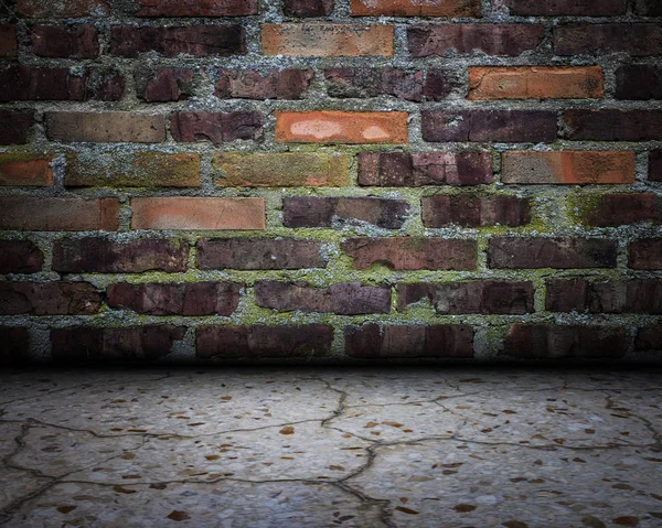 Städtischen Grunge abstrakte innere Brick Wall Bühne Hintergrundtextur — Stockfoto