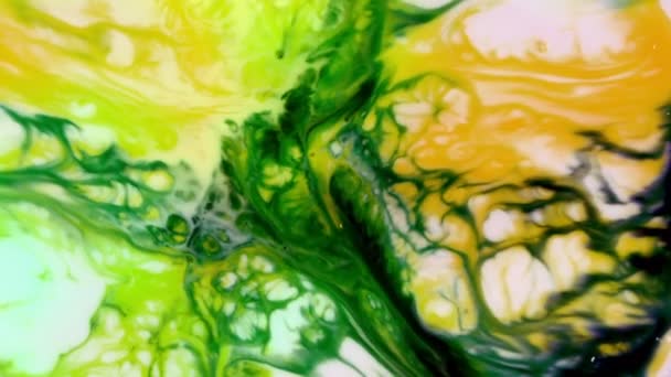 Difusión de explosiones líquidas de tinta de pintura colorida abstracta Movimiento de explosión psicodélica — Vídeos de Stock