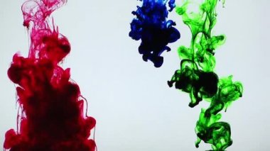 Soyut mürekkep boya sanat karışım renkli Splash sualtı içinde