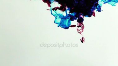 Soyut mürekkep boya sanat karışım renkli Splash sualtı içinde