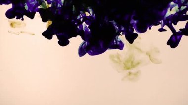 Soyut mürekkep boya sanat karışım renkli Splash sualtı içinde