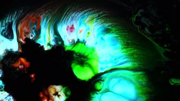 Abstrakte bunte Farbtinte Flüssigkeit explodieren Diffusion psychedelische Explosion Bewegung — Stockvideo