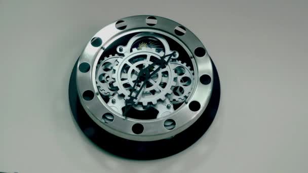 Rusty Retro mechanické hodiny Gears — Stock video