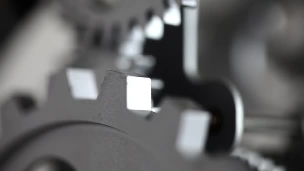 Gears іржавий ретро механічний годинник — стокове відео