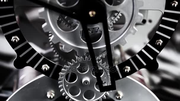 Rusty Retro mechanische klok Gears — Stockvideo