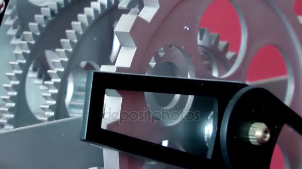 锈色复古机械时钟齿轮 — 图库视频影像