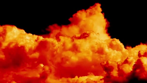 Quema soplando nubes de fuego como el infierno tiempo lapso epopeya cinematográfica — Vídeo de stock