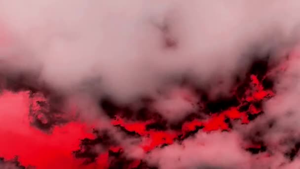 Brûlant à souffler les nuages de feu comme enfer Time Lapse épopée cinématographique