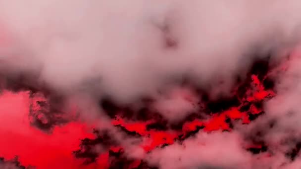 Brûlant à souffler les nuages de feu comme enfer Time Lapse épopée cinématographique — Video