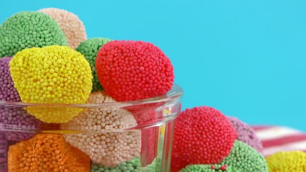 Bonbons Gelée sucrée Lolly et délicieux dessert au sucre — Video