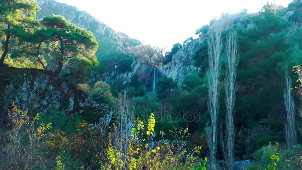 Wasserfall schöne Aussicht auf die Natur — Stockvideo