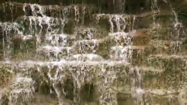 Vodopád pohled krásná příroda — Stock video