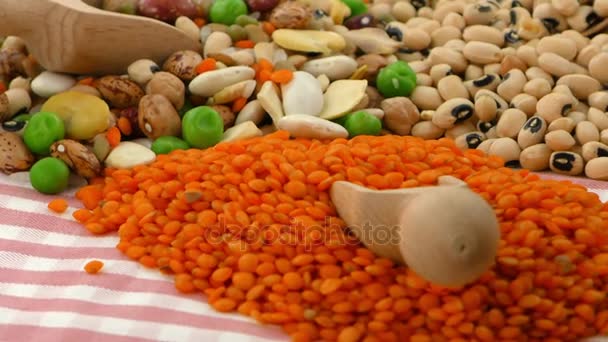 Legumes Deliciosos e Saudáveis Natural Mix Food — Vídeo de Stock