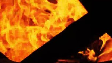 Odun ve kömür ateşi yanık