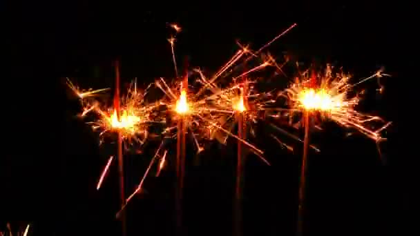 Fogos de artifício de faísca — Vídeo de Stock