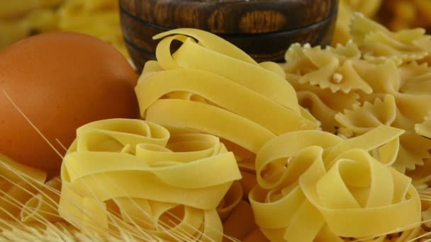 Macaroni Pasta Pastry  Delicious Carbohydrate Concept — Stock Video