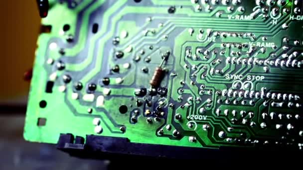 Motherboard Electronic hardware technology — Stock Video