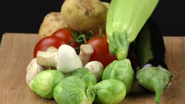 Mezcla de verduras Composición — Vídeo de stock