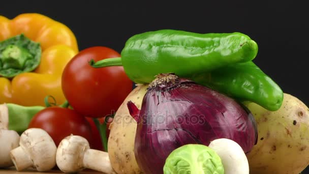 Mezcla de verduras Composición — Vídeo de stock