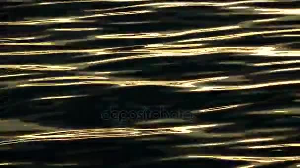 Zee Water golven en reflectie — Stockvideo