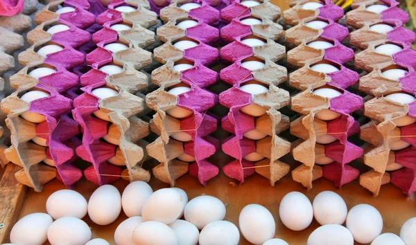 Organický zdravých bílkovin Kuřecí vejce — Stock fotografie