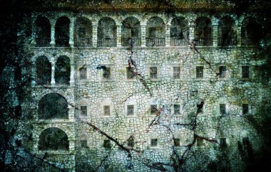 Tarihi bina arka plan