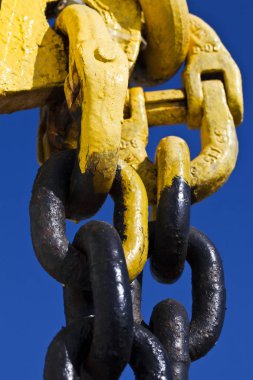 Eski paslı Metal zincir endüstriyel kavramı