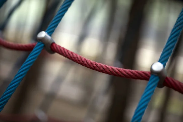 Rope in Playground Equipment in Park — Stock Photo, Image