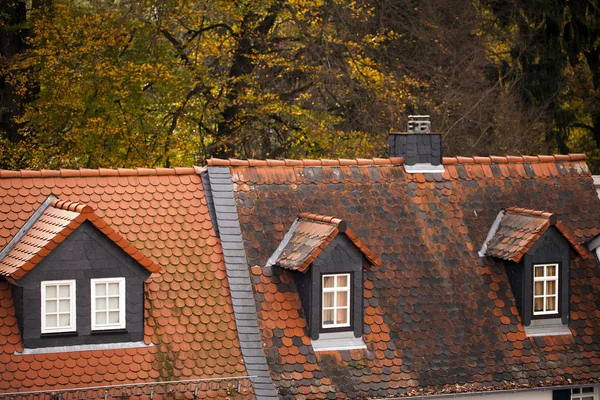 Eski Vintage Alman evleri mimarisi