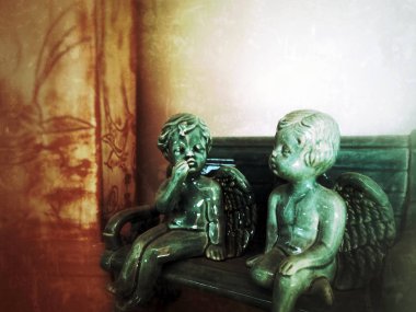 Kutsal dini Hıristiyanlık sembolü melekler