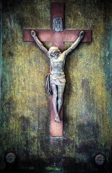 Символ христианской религии Иисус Скульптура — стоковое фото