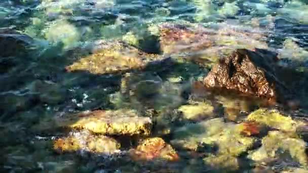 Скелі камені в приморському характер концепції — стокове відео