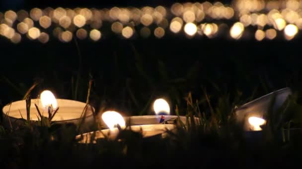 Romantische en emotionele decoratieve verrassing Candle Light — Stockvideo