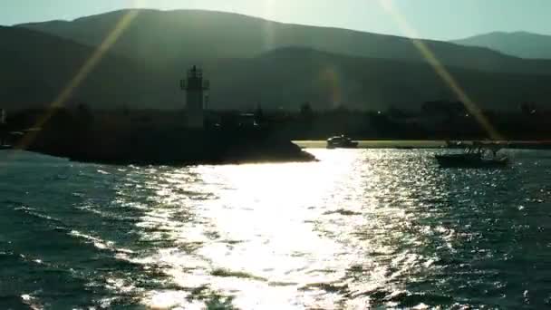 灯塔和海 — 图库视频影像