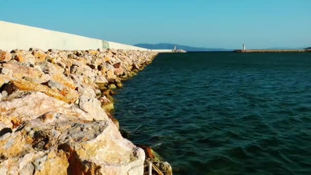 Faro y el mar — Vídeos de Stock