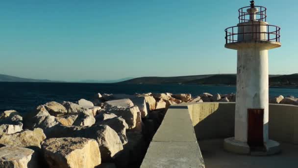 Faro e il mare — Video Stock