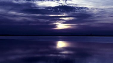 Günbatımı gökyüzü doğa ve deniz manzara