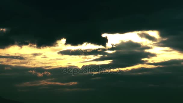 落日的天空自然和大海风景 — 图库视频影像