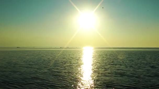 Céu do sol Natureza e mar Paisagem — Vídeo de Stock