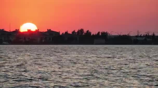 夕焼け空の自然と海の風景 — ストック動画