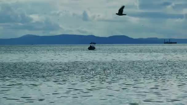 Prachtige landschap zeegezicht natuur — Stockvideo