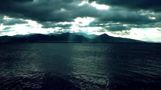 Prachtige landschap zeegezicht natuur — Stockvideo