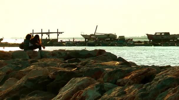 码头海洋和海 — 图库视频影像
