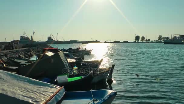 Den Dock Marina och havet — Stockvideo