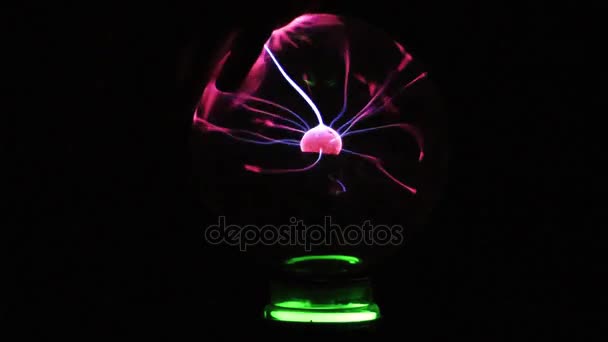 Bola Mística Mágica Electricidad Plasma en Movimiento — Vídeo de stock