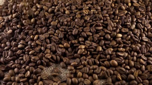 Roasted Coffee Beans Hot Drink — Stock Video