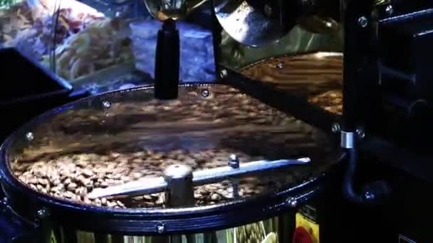 Roasted Coffee Beans Hot Drink — Stock Video