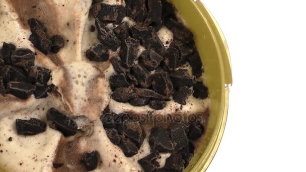 Шоколад смачне заморожене морозиво — стокове відео