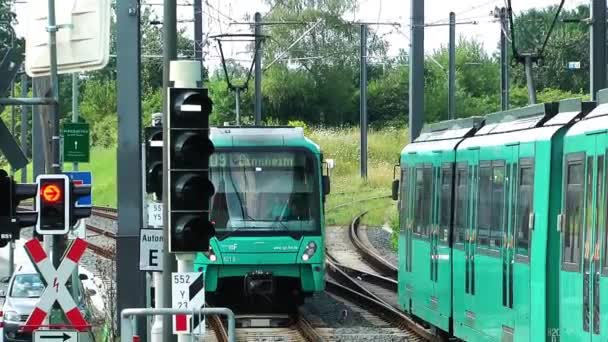 Pociąg i wagonów kolejowych transport w Niemczech — Wideo stockowe